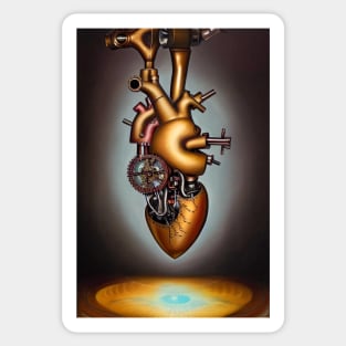 Steampunk mechanical heart Sticker